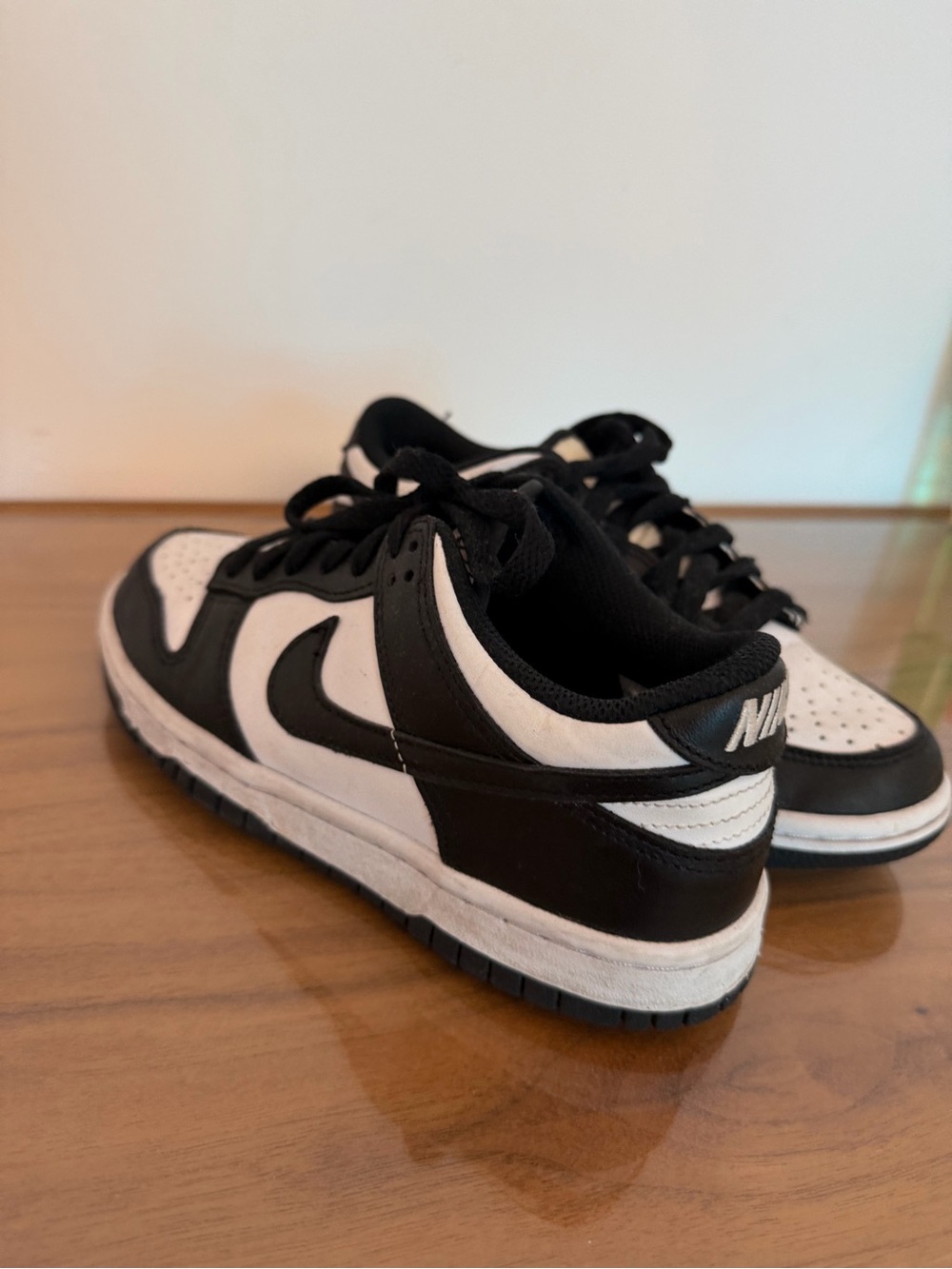Nike Kids Black and White Low-Top Swoosh Sneakers